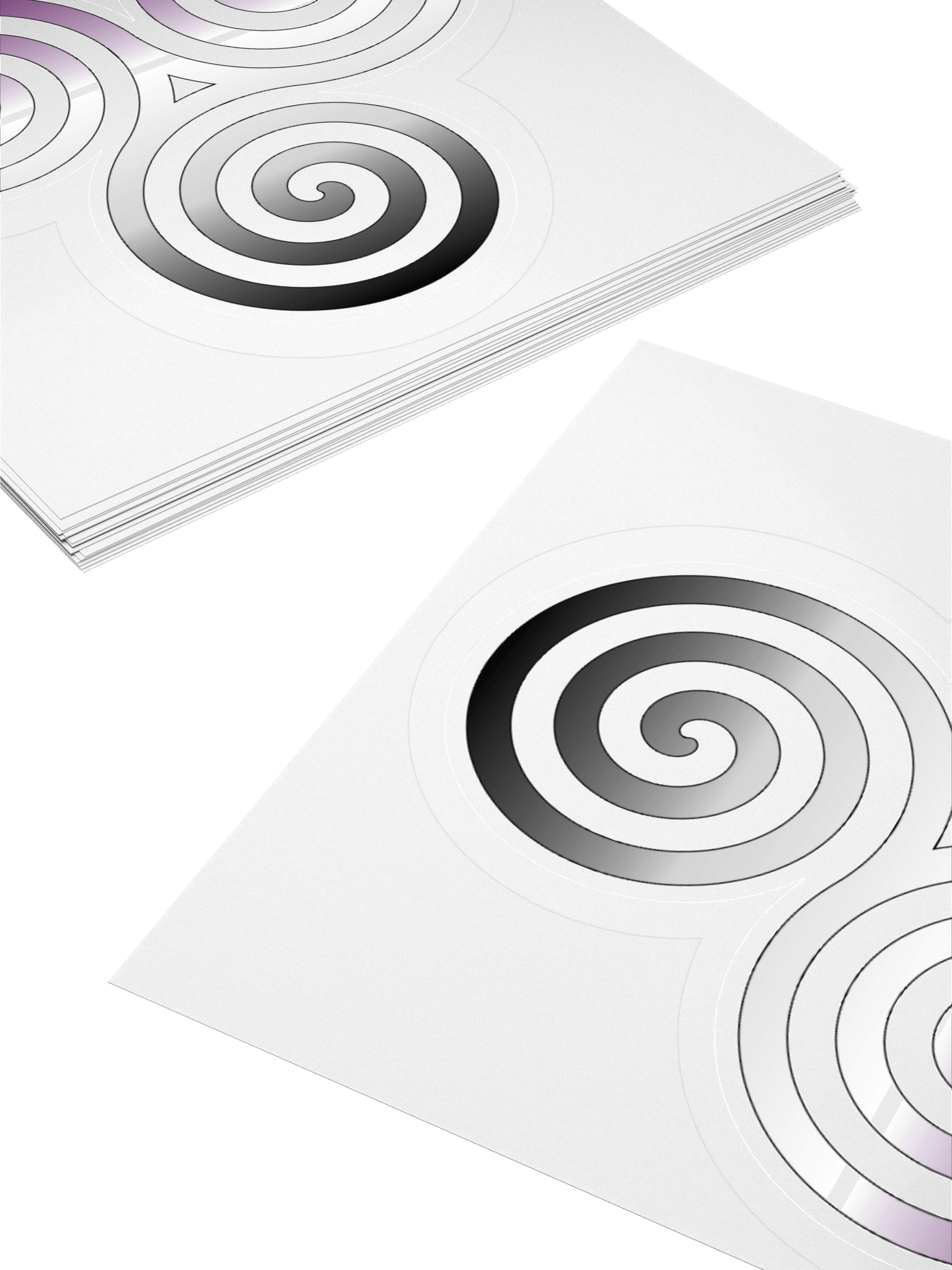 Asexual Pride Gradient Celtic Triskelion Sticker product image (10)