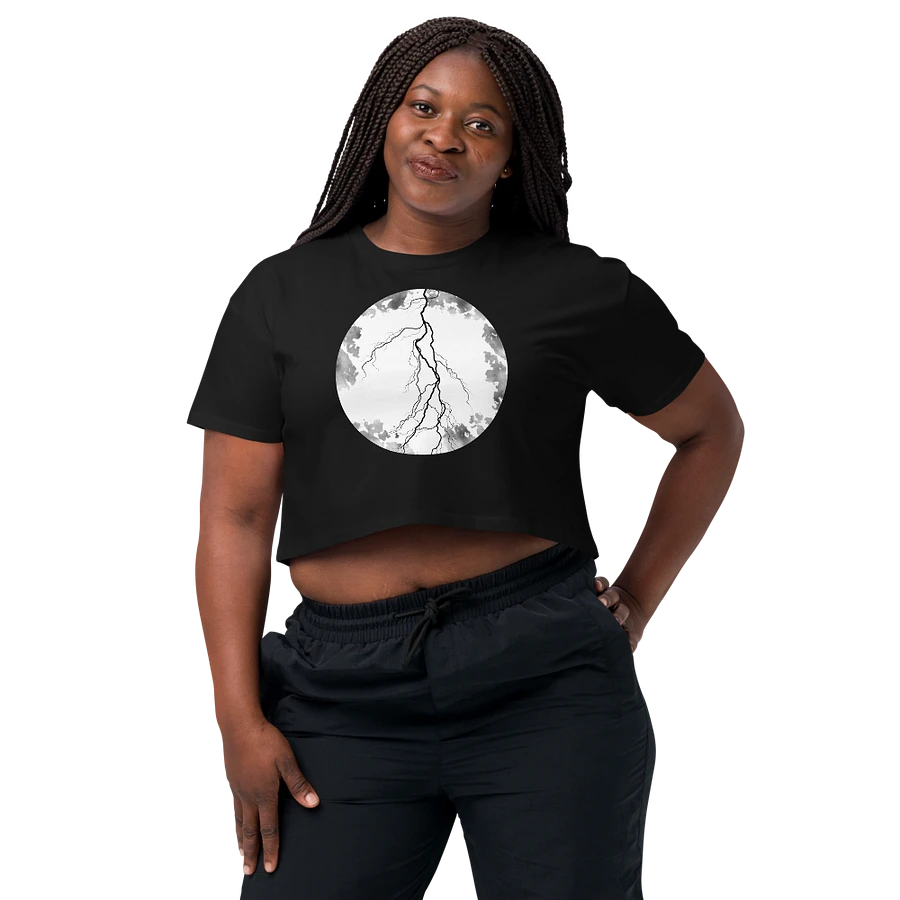 Full Moon, Lightning and Blood Women's Crop Top product image (1)