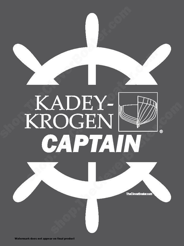 Kadey-Krogen Captain - T-Shirt - Dark Shirt w/White Logo product image (2)