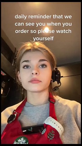 Watch MYSELF?? How about YOU watch ME #starbucks #drivethru #coffee #barista #reels