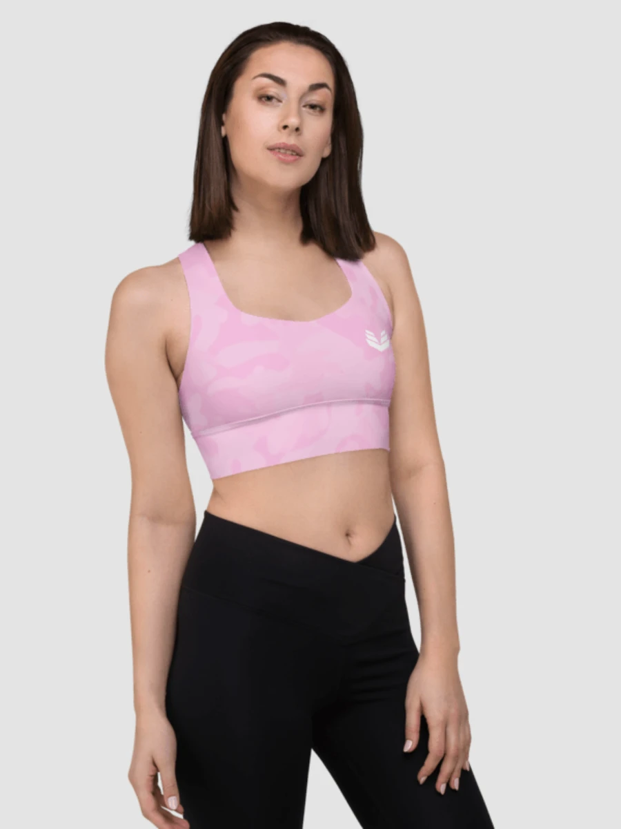 Longline Sports Bra - Light Pink Camo product image (2)
