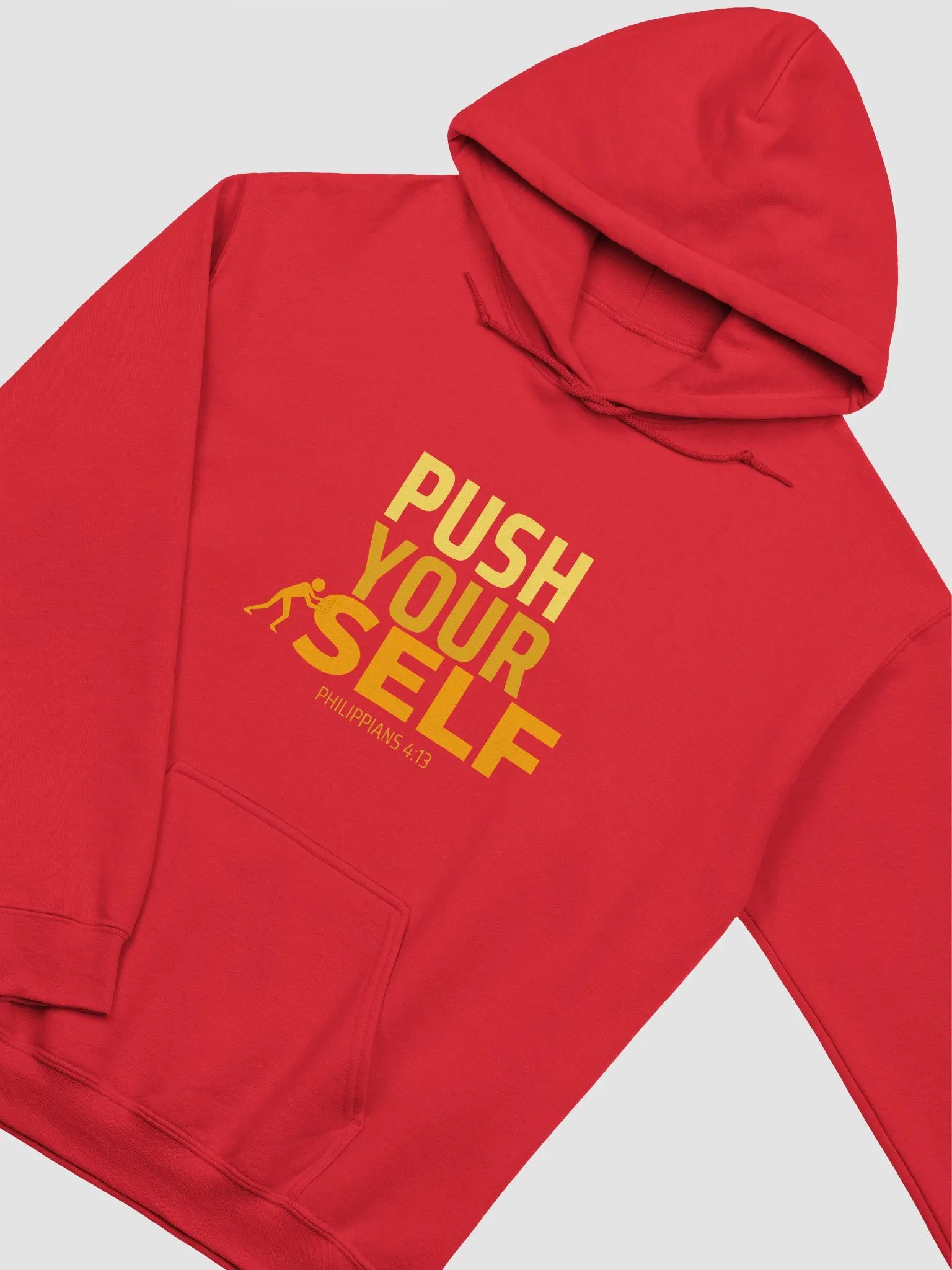Gildan Classic Push Yourself Hoodie_Red_SC_Ctr product image (2)