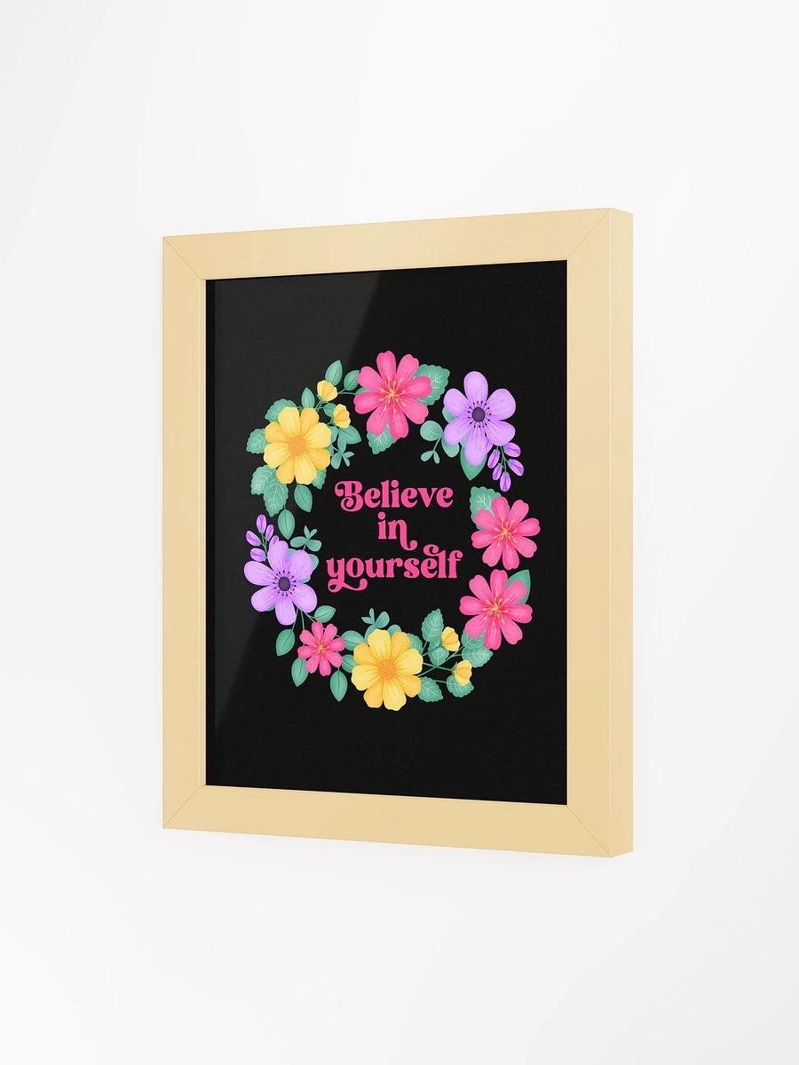 Believe in yourself - Motivational Wall Art Black product image (3)
