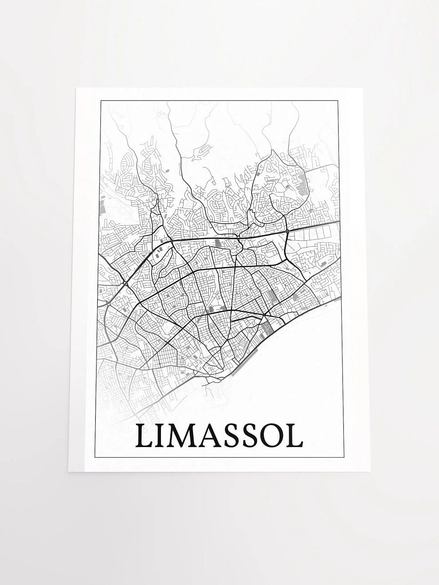 Limassol, Cyprus, city map print product image (19)