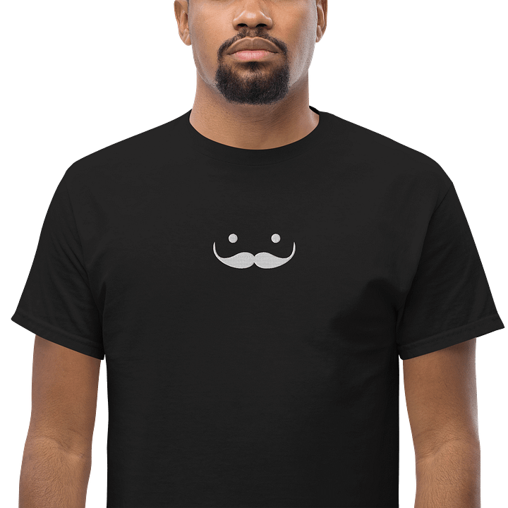 Embroidered Cute Mustache Face T-Shirt product image (2)