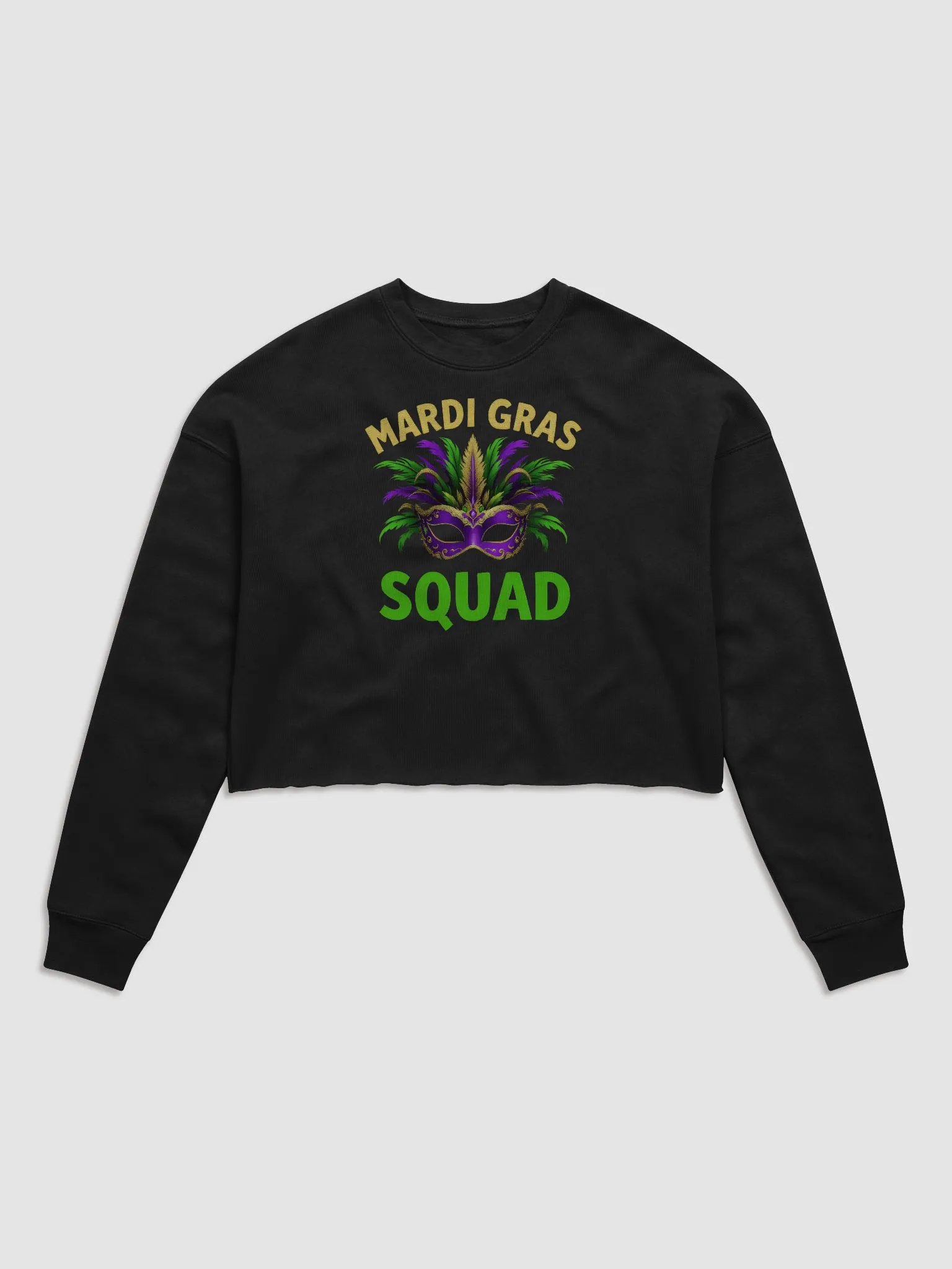 Mardi Gras Squad Crop Sweatshirt product image (1)