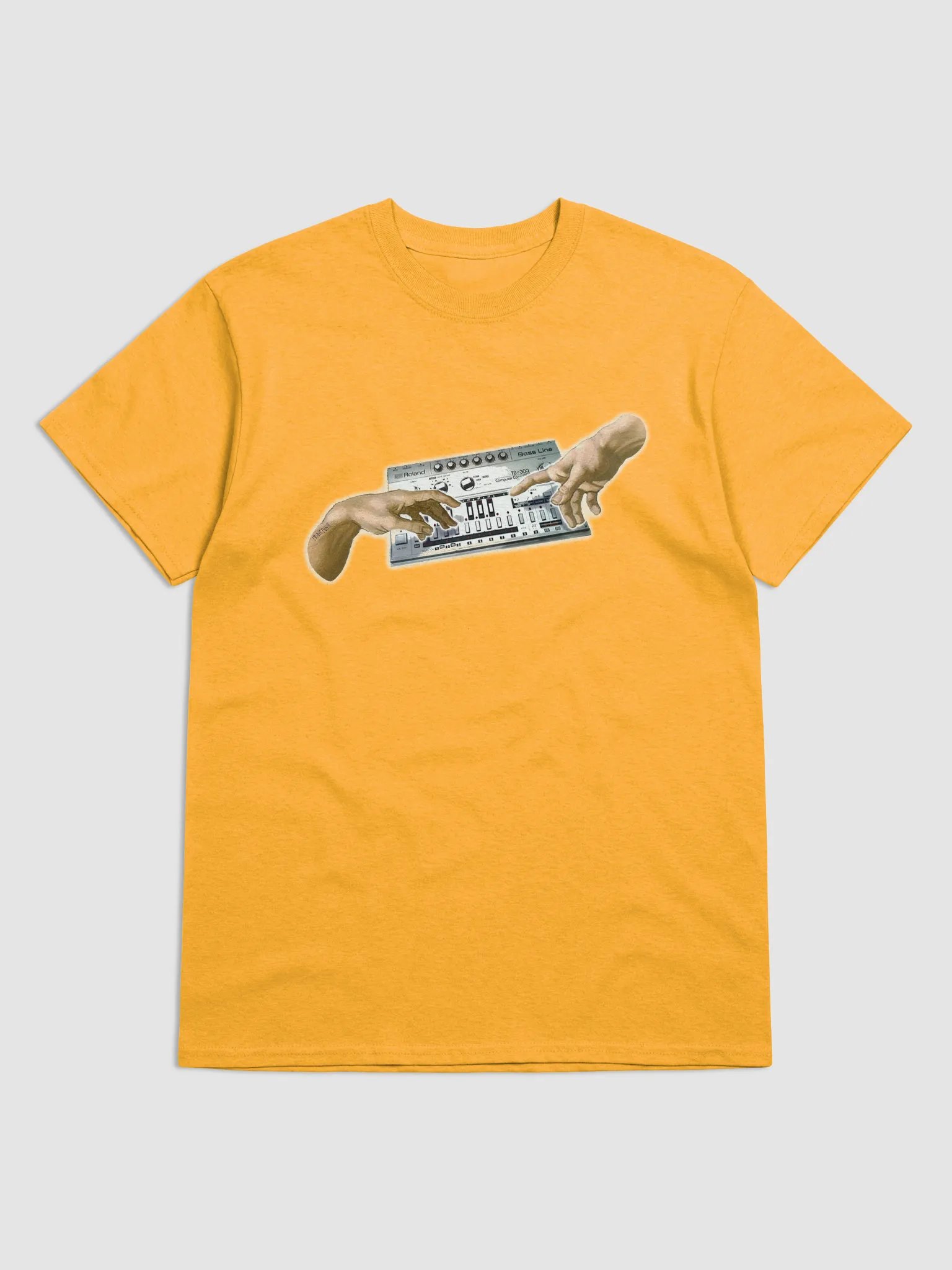 The creation of Roland TB303, classic synth Tribute by Frank Fonik, Techno EDM Unisex t-shirt product image (4)