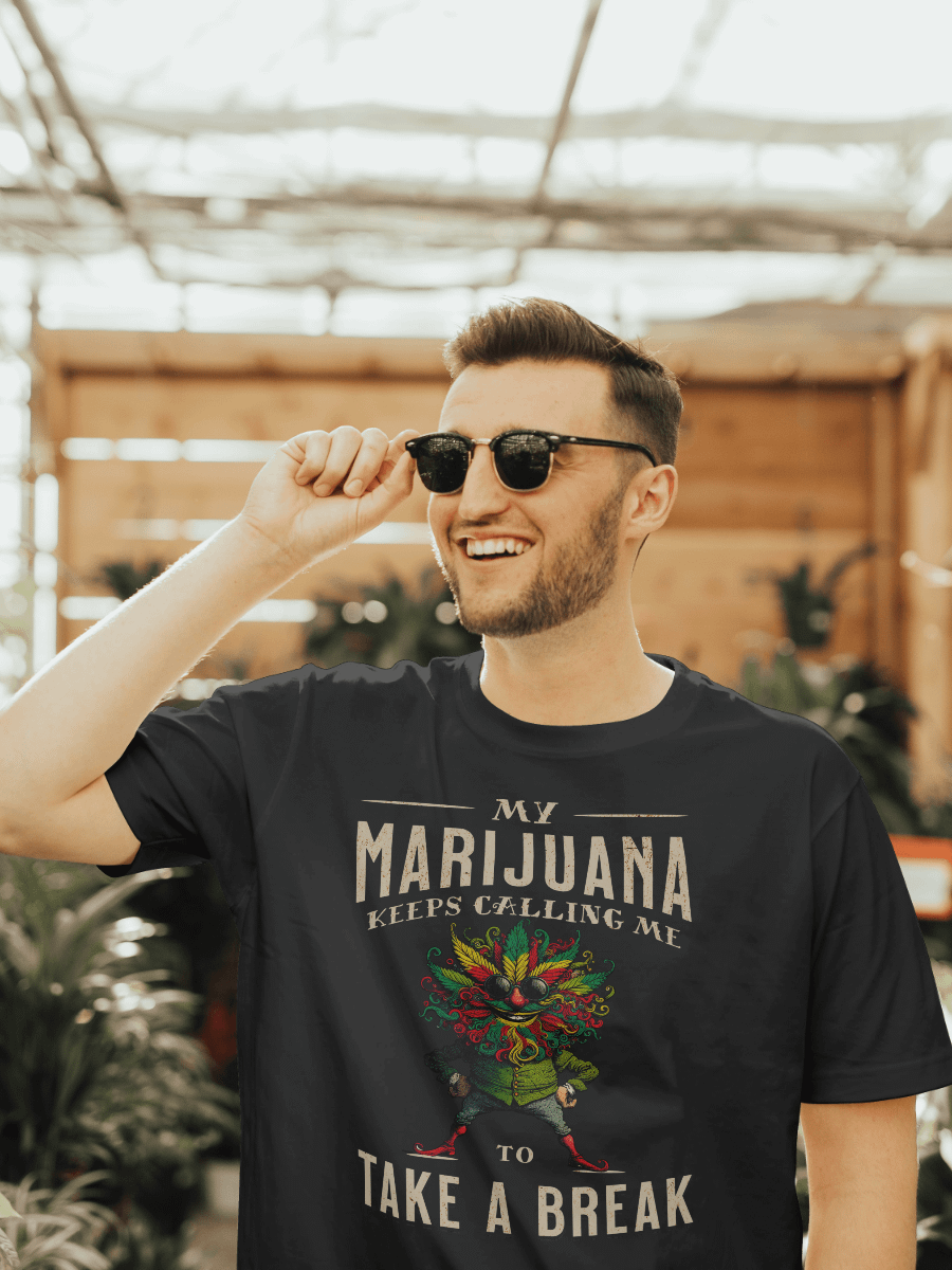 My Marijuana Keeps Calling Me to Take a Break Heavyweight T-Shirt product image (1)