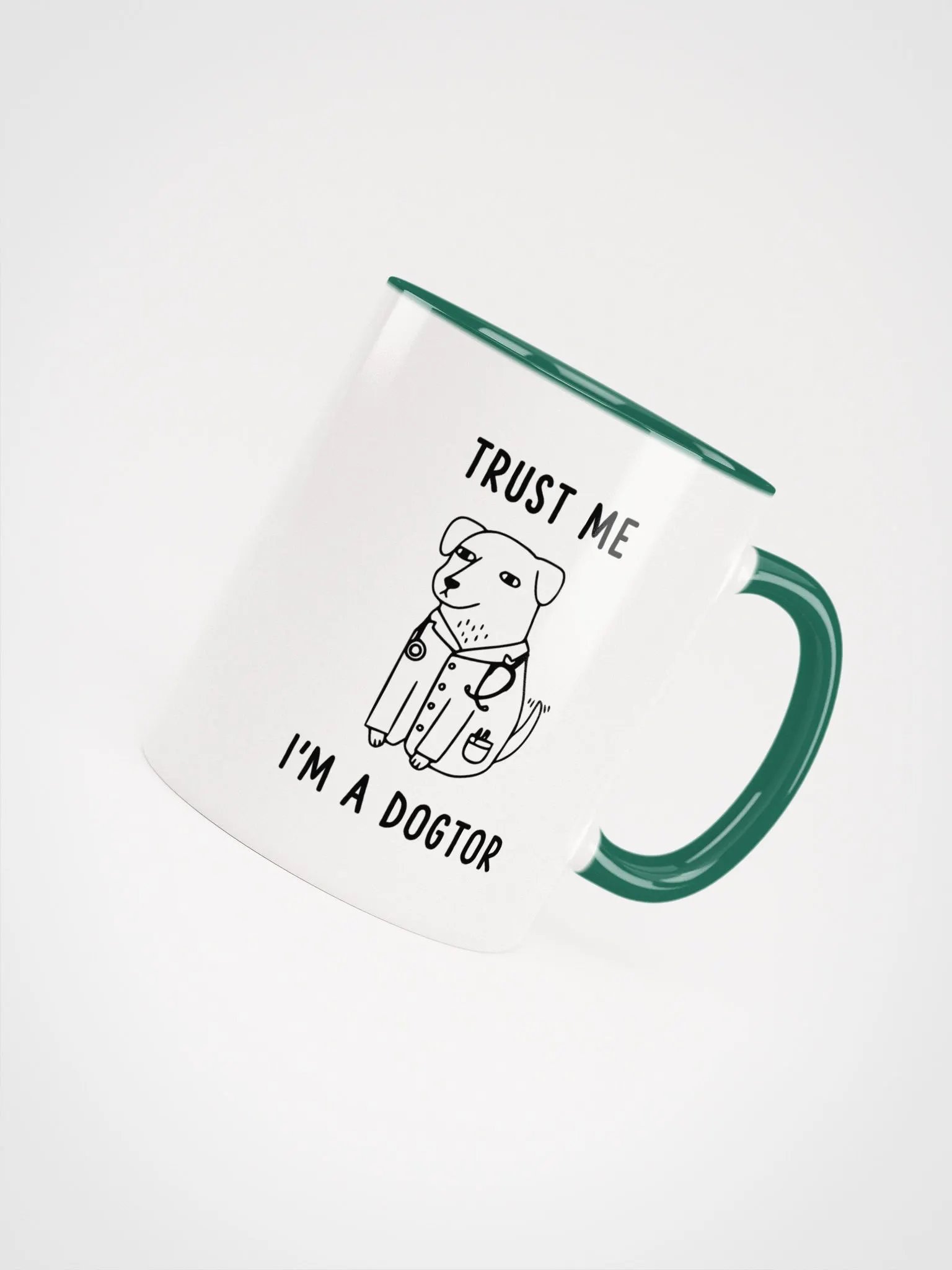 "I'm a Dogtor" Ceramic Mug with color inside product image (2)