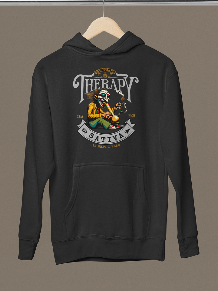 No Therapy Needed: SATIVA - Psychedelic Style Premium Unisex Hoodie product image (1)