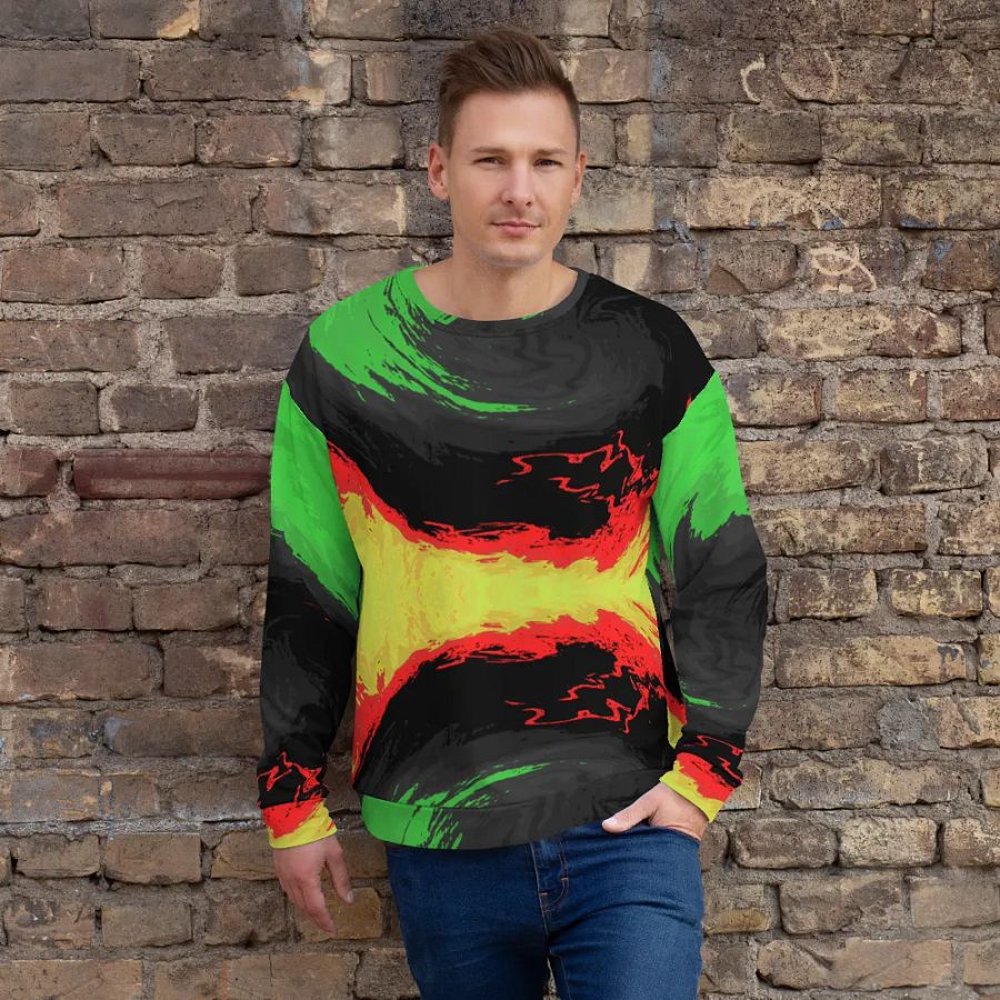 Abstract Swirling Dynamic Melting Forest Unisex Sweatshirt product image (5)