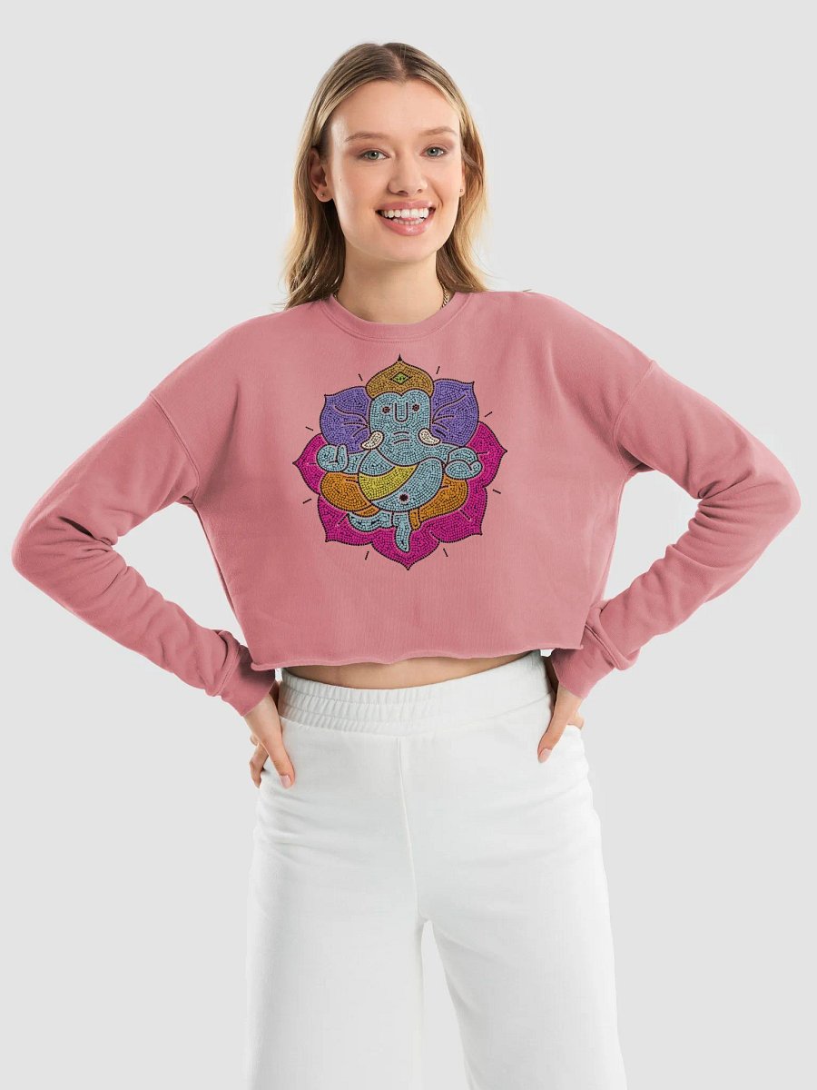 Ganesha Mosaic Spirit Crop Sweatshirt product image (25)
