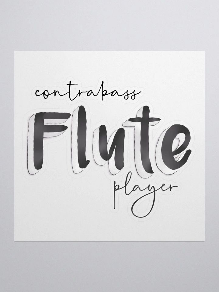 3D Contrabass Flute Player Typography Sticker product image (1)
