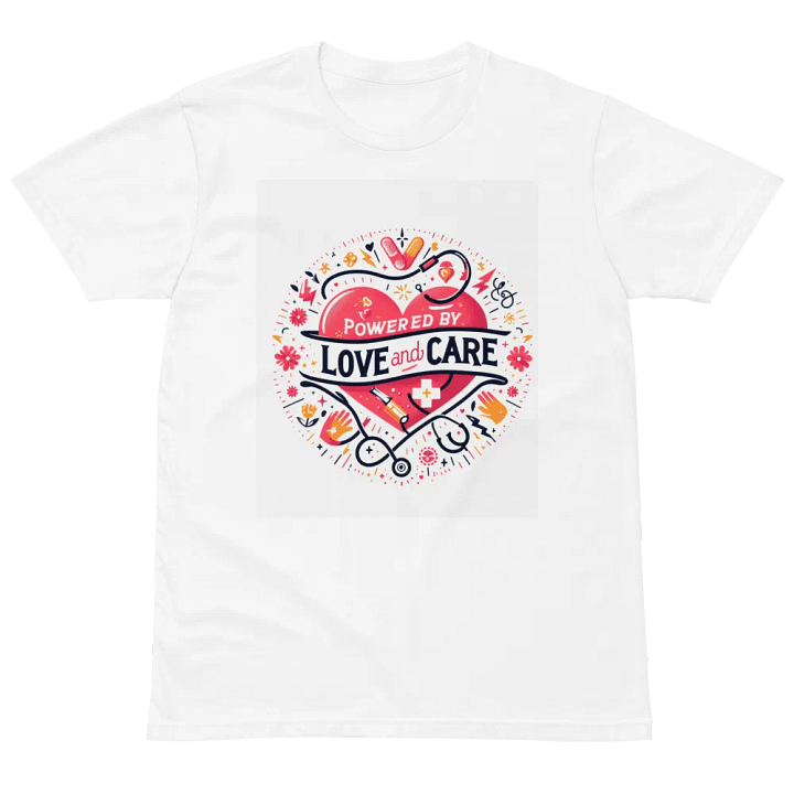 love and care heart shape design t-shirt product image (2)