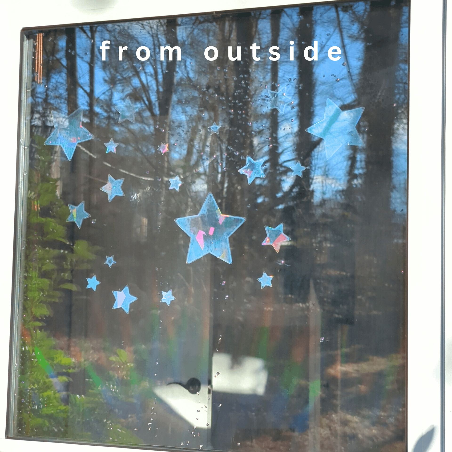 Set of (20+) Star Suncatcher Window Stickers - Mixed Size - Rainbow Making Decals! Easy Application + Removal - Create Your Own Magical Space product image (6)