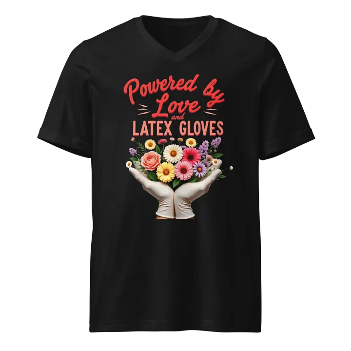Love and Latex Floral V-Neck Tee product image (1)