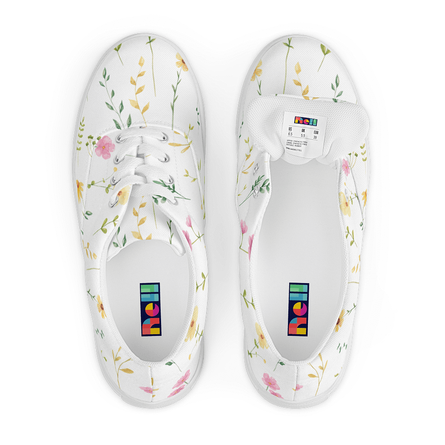 Floral Harmony Lace-Up Canvas Shoes product image (6)