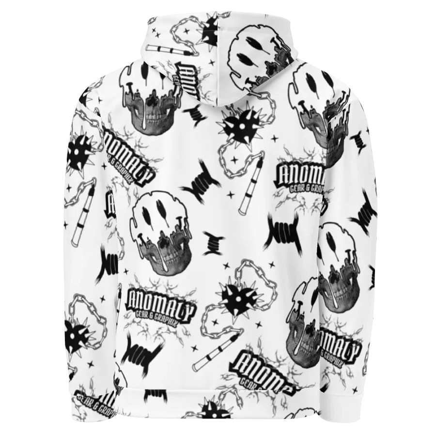 Anomaly All Over Unisex White Hoodie product image (7)