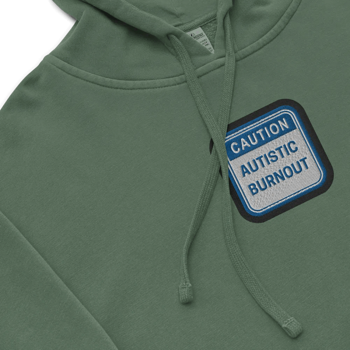 CAUTION: ASD BURNOUT embroidered pigment hoodie (royal bubble design) product image (1)