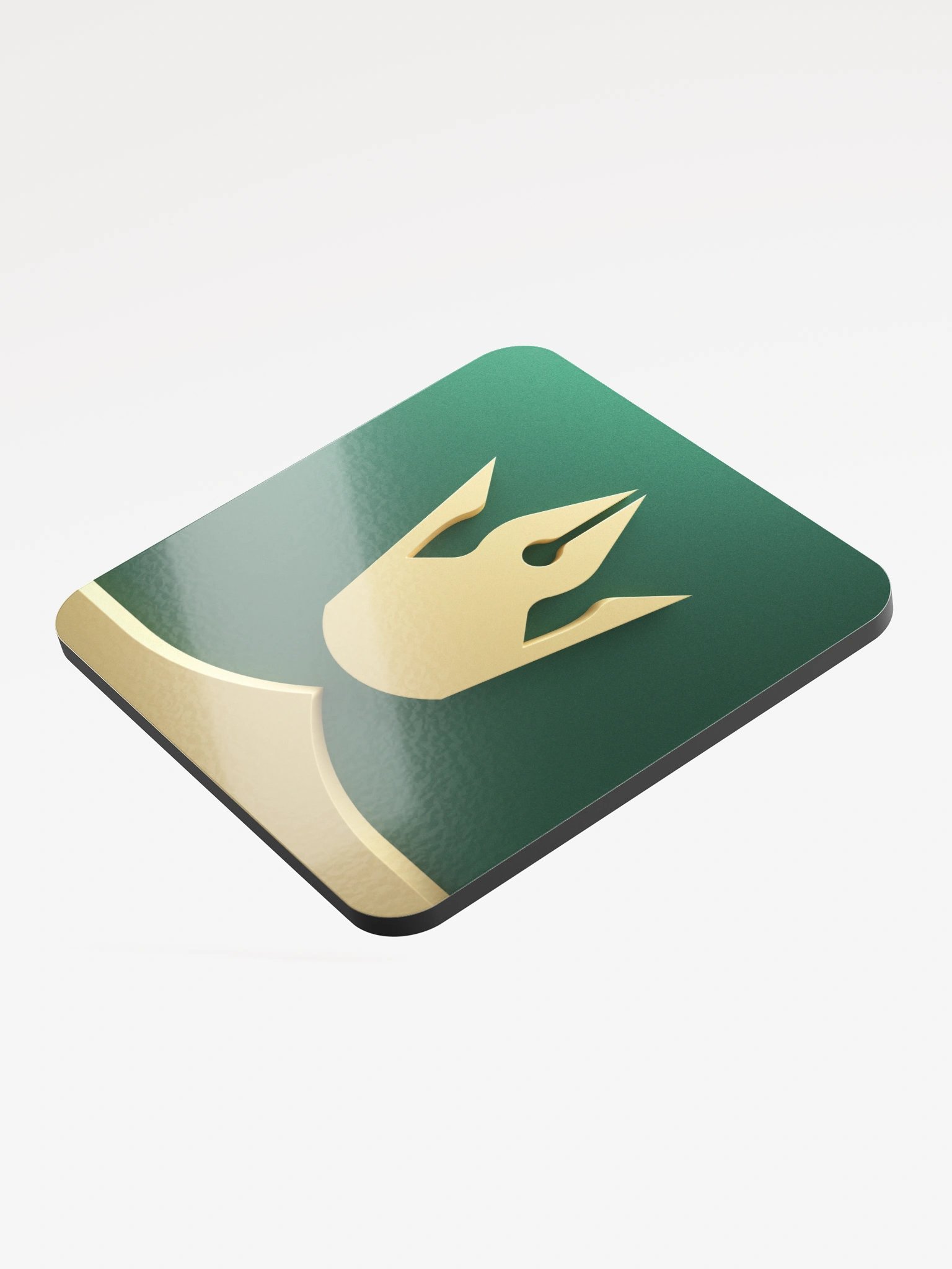 Pixaroma Crown Cork Coaster (Green Rendered Style) product image (3)