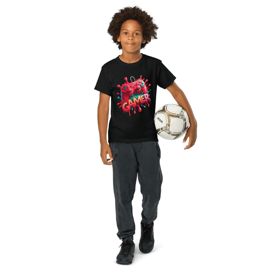 Gamer Red Graffiti Graphic Youth Tee product image (12)