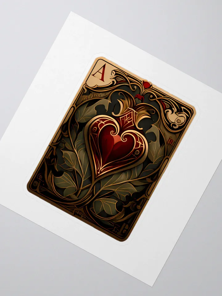 Ace of Hearts Floral Sticker product image (2)