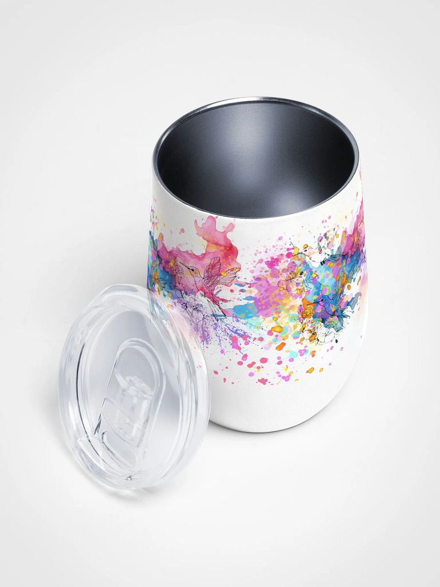 watercolor hummingbird wine tumbler for arty moms daughters friends product image (3)