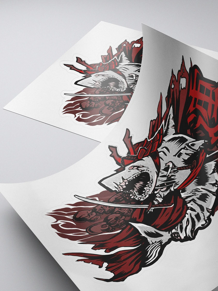 Samurai Shark Kiss Cut Sticker product image (4)