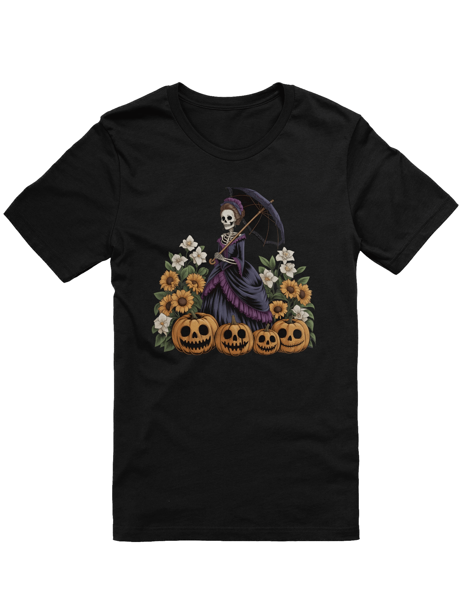 Elegant Skeleton Parasol T-Shirt product image (1)