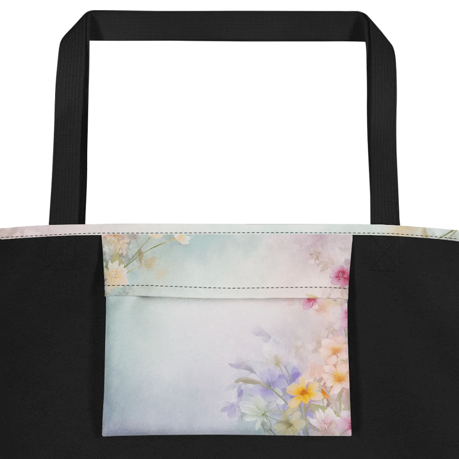 Blooms & Blush Pastel Polyester Tote Bag product image (4)