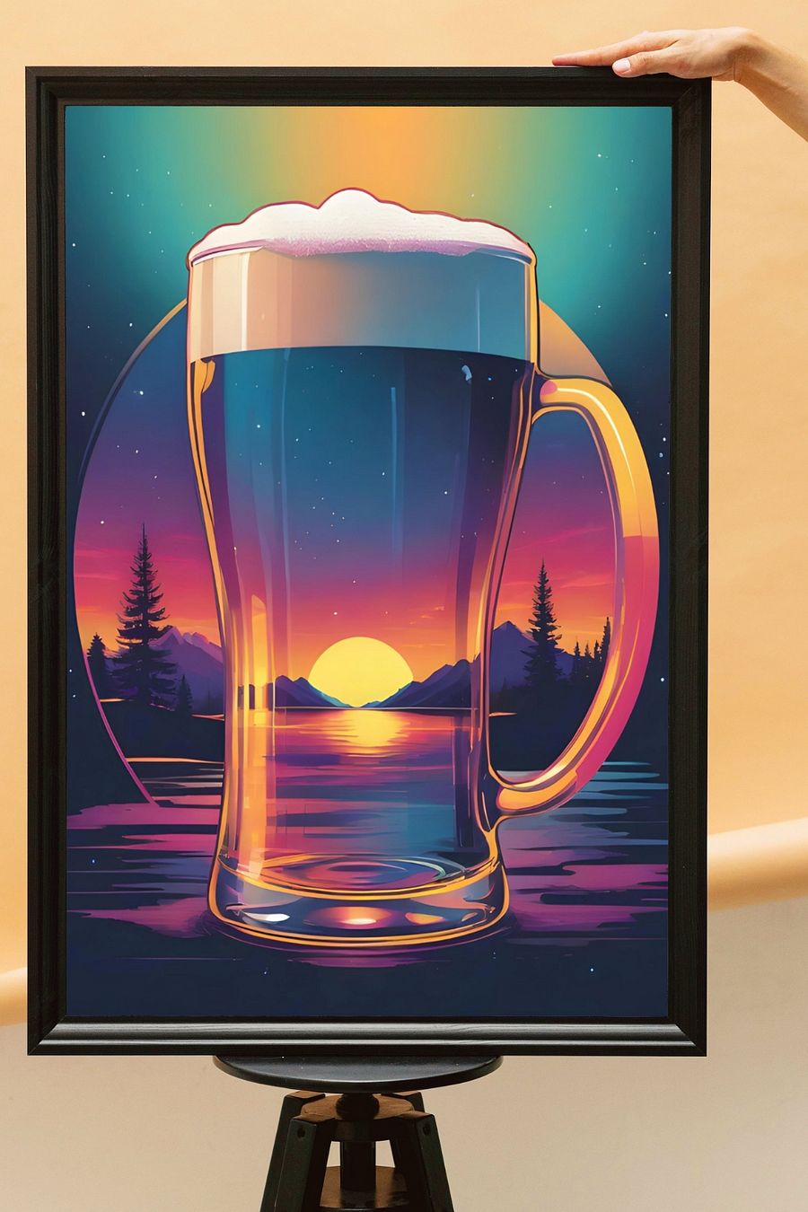 Beer Sunset Framed Poster product image (1)