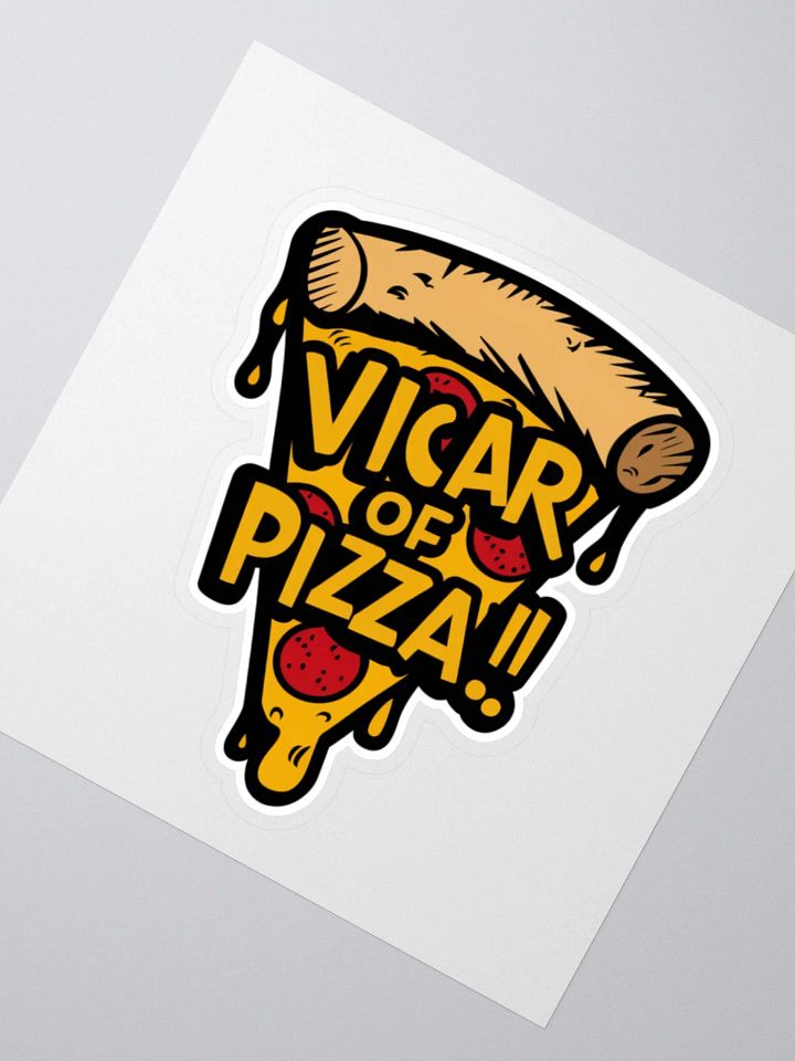 Vicar of Pizza Logo Sticker product image (5)