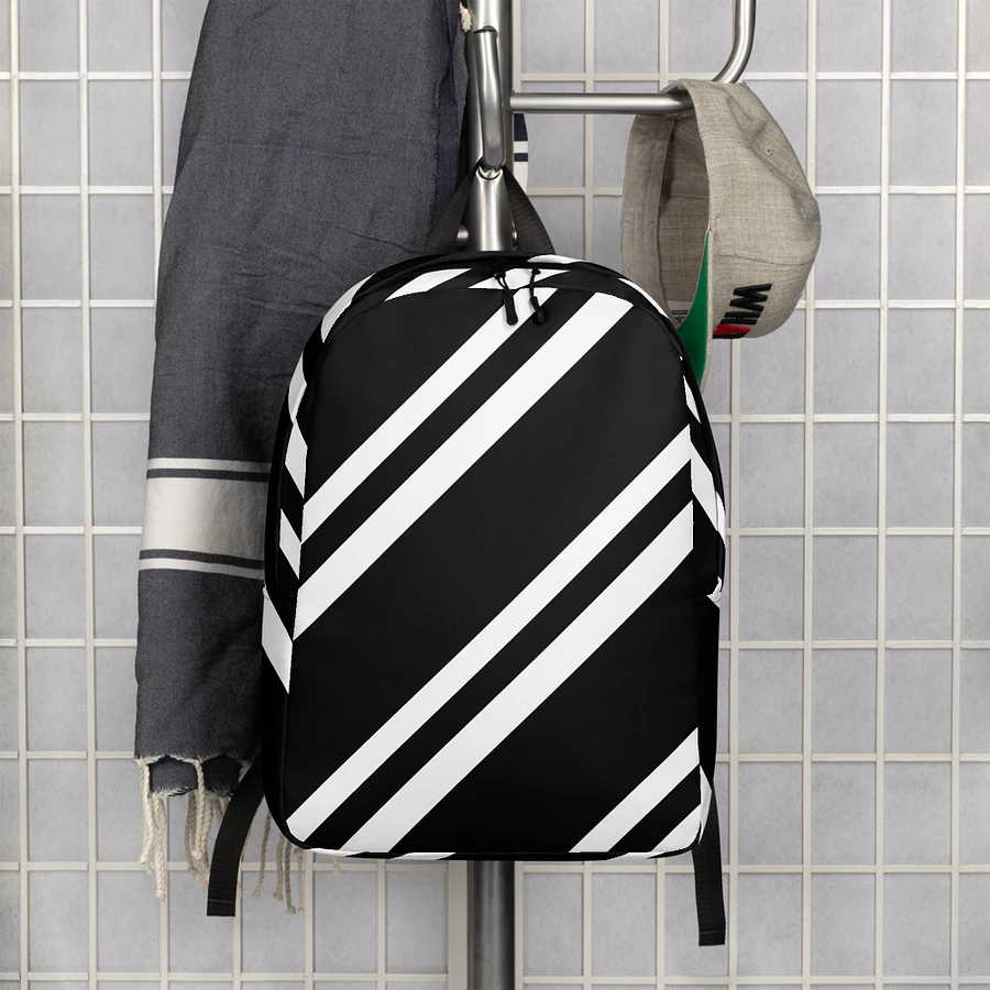 Striped Noir Minimalist Backpack product image (16)