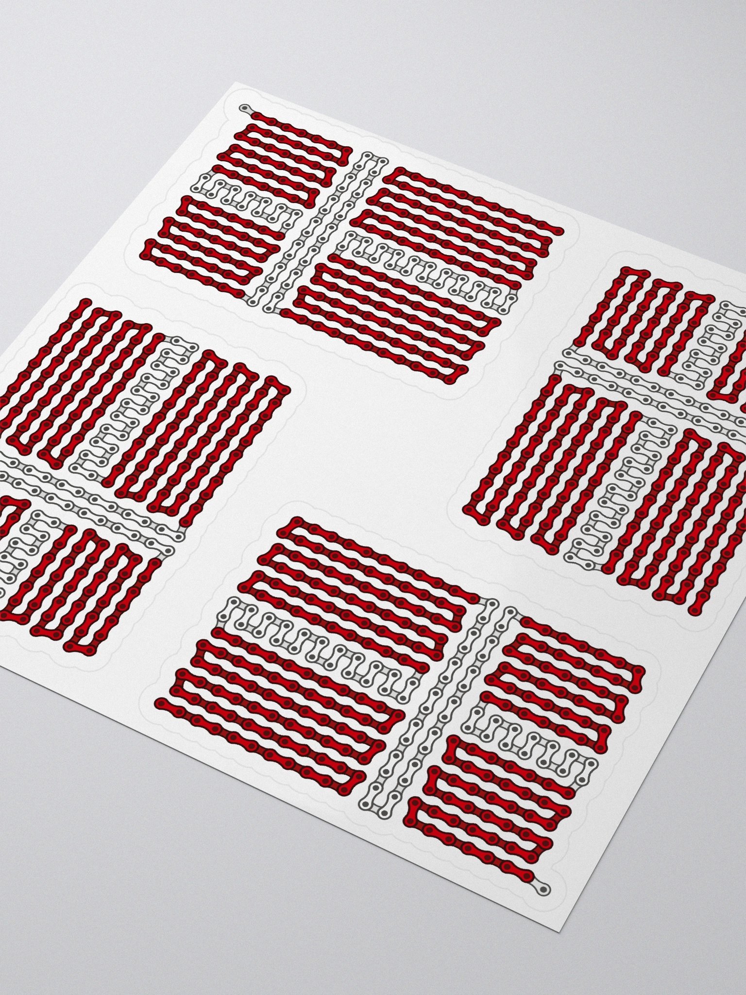 Denmark Bike Chain Flag Sticker 4 Pack product image (3)