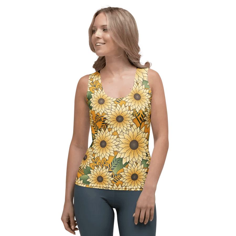 Sunflower Garden Floral Design Women's Tank Top product image (1)