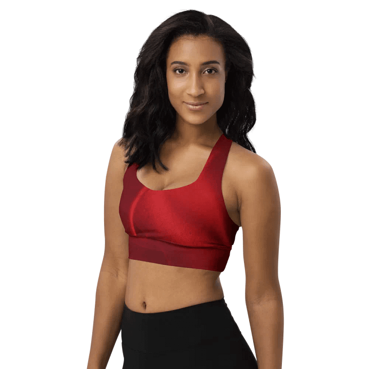 Radiant Red Longline Sports Bra product image (2)