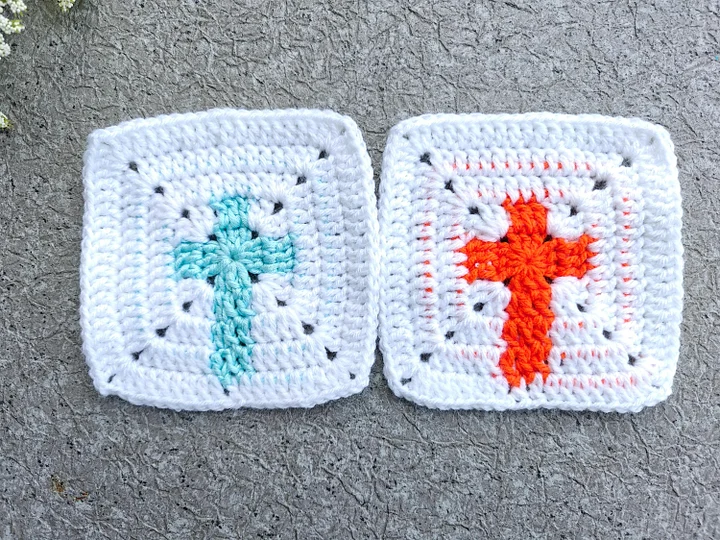 Crochet Cross Motif Block Pattern product image (1)