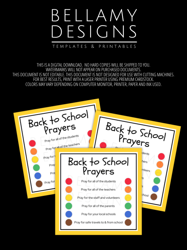 Back to School Prayers - Activity Gift Tags product image (8)