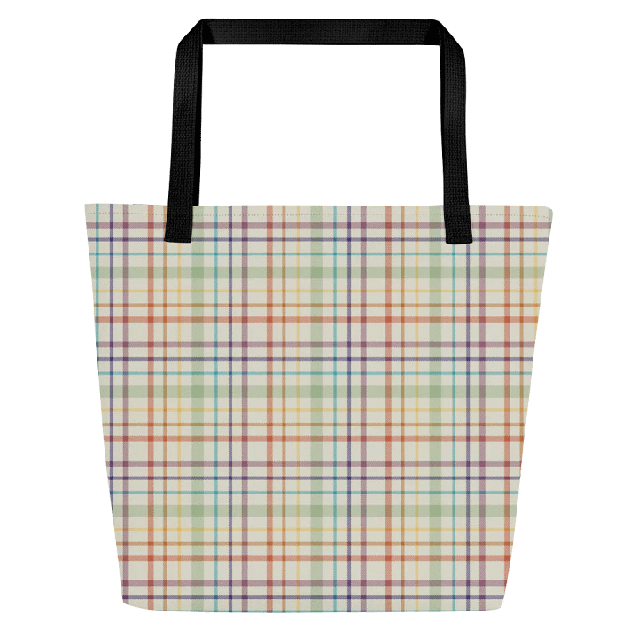 Centered Eight Color Plaid Tote Bag product image (1)