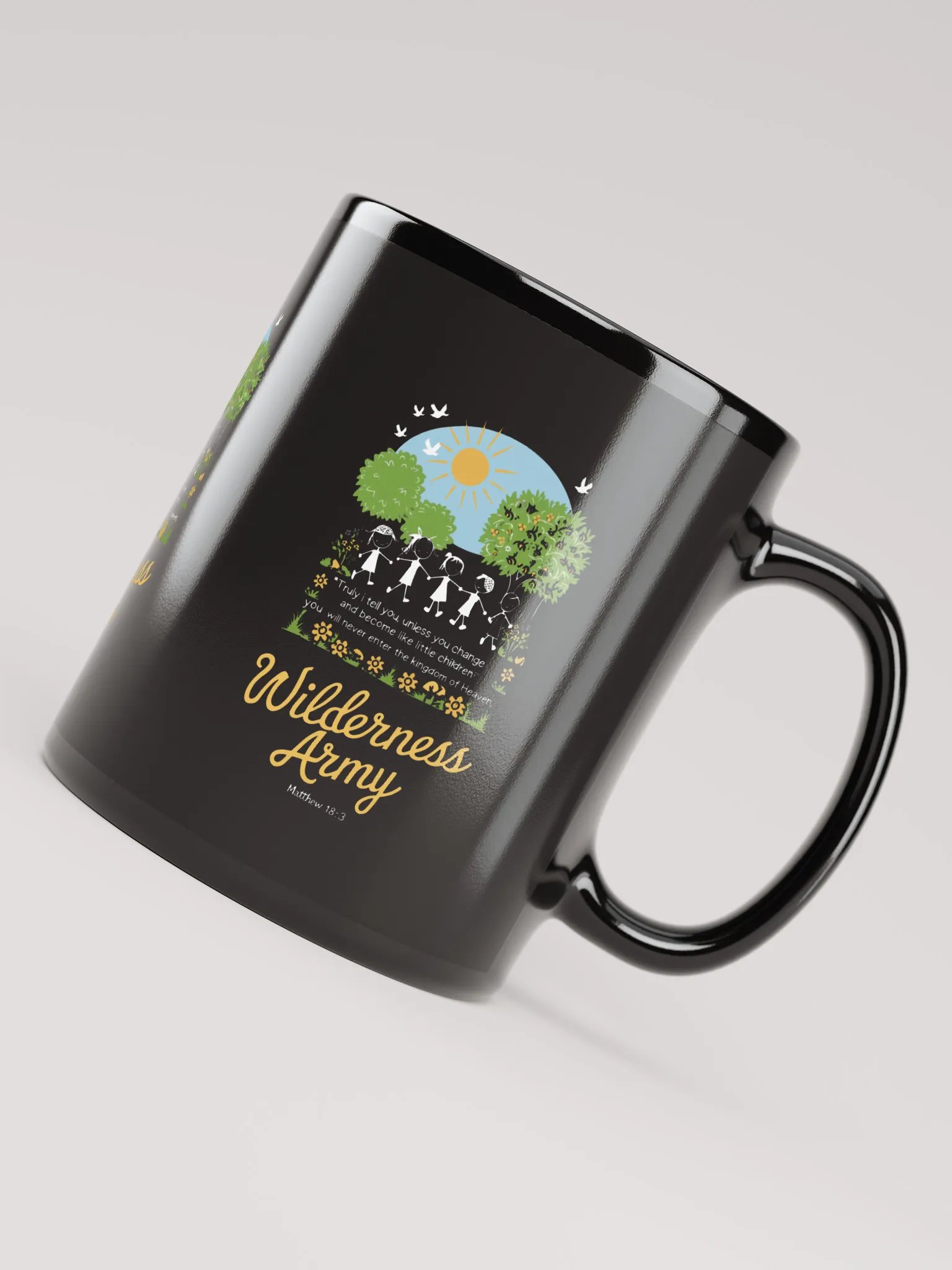 Black Wilderness Army Be Like Little Children Mug product image (4)