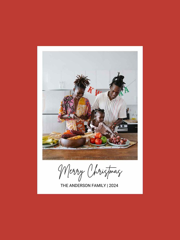 Modern Minimalist Photo Collage Holiday Card | Digital Canva Template product image (2)