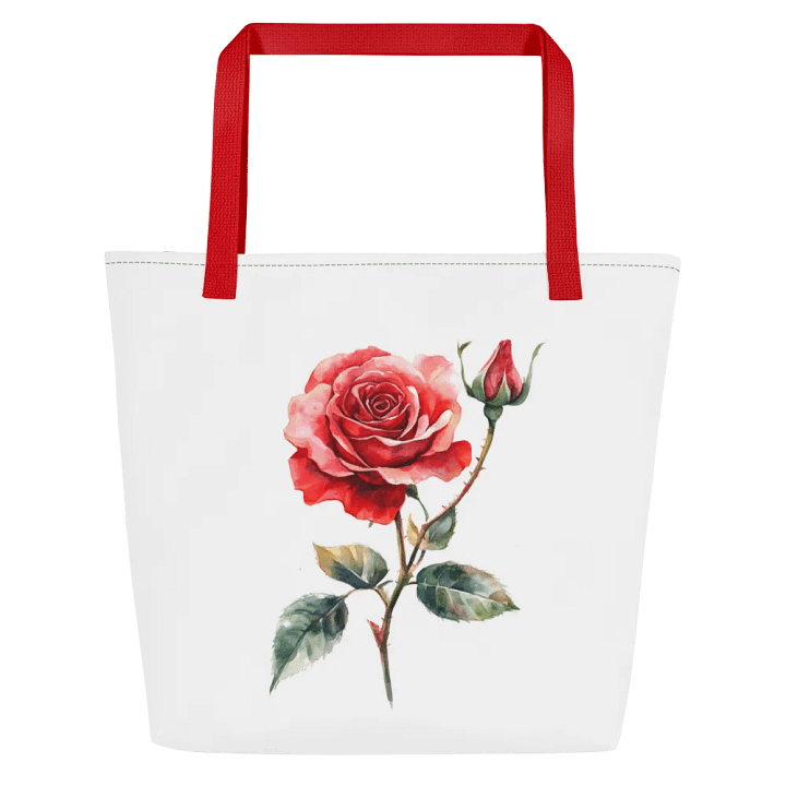 Blooming Red Rose Large Tote Bag product image (1)