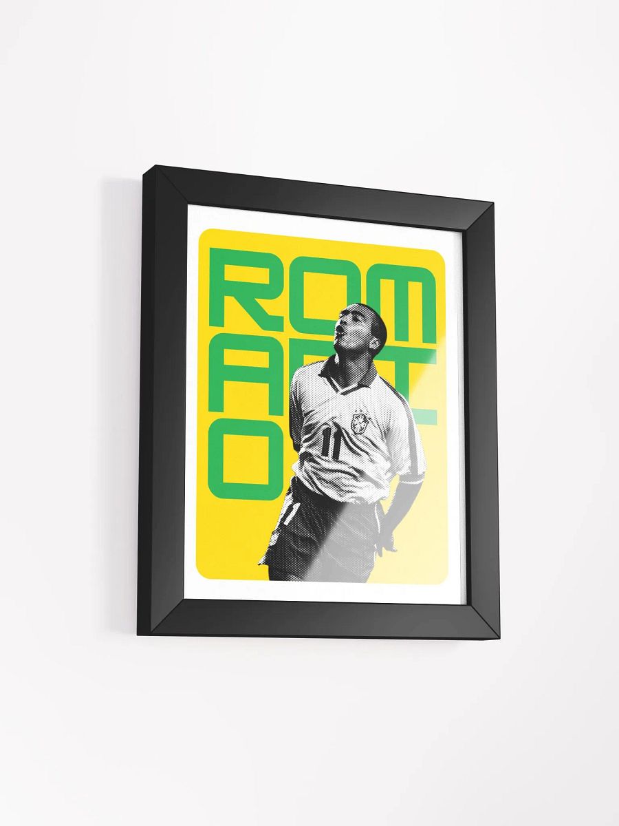 Romario BW Brazil Name Art Framed Print product image (2)