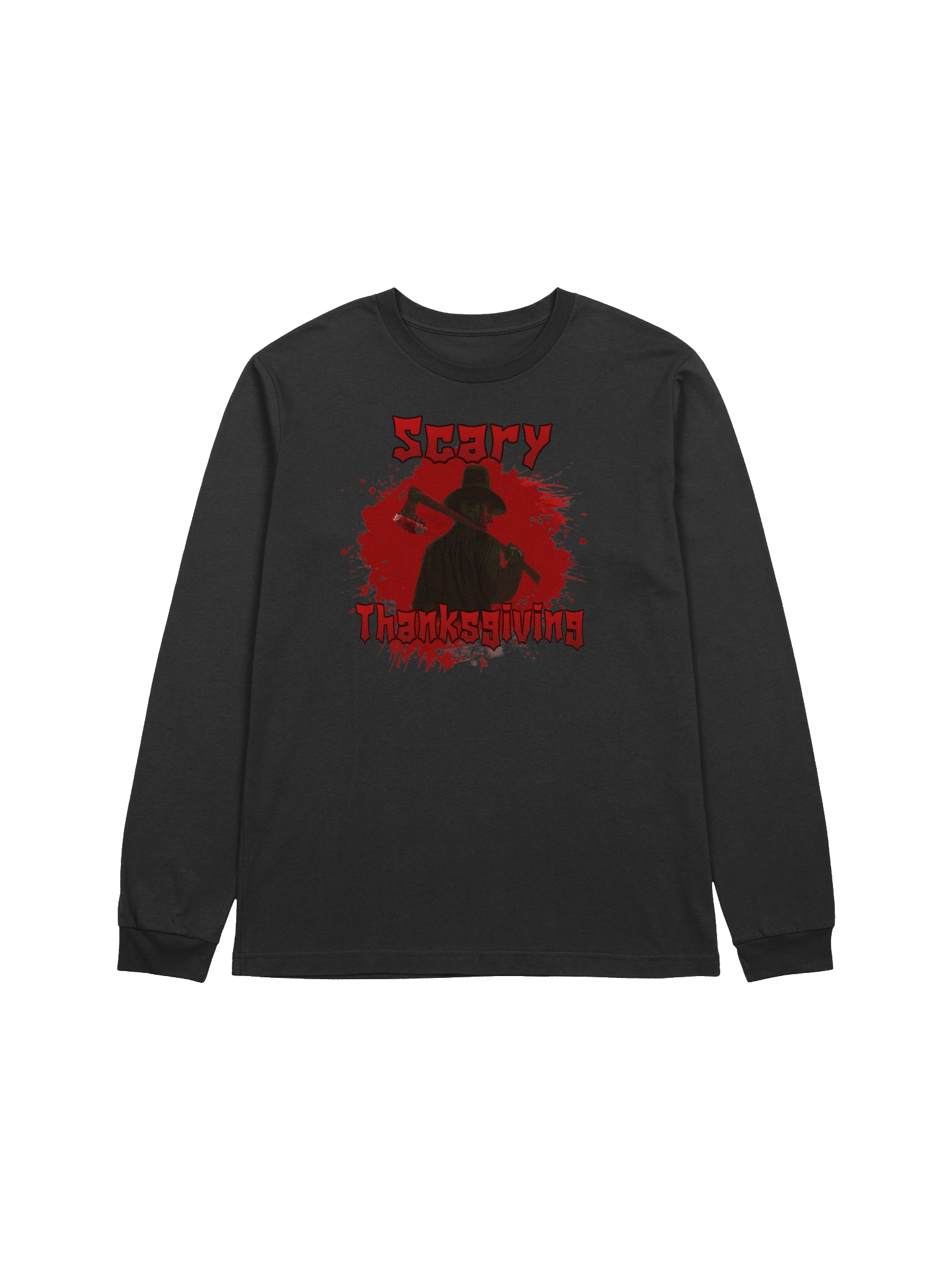 Horror Thanksgiving Silhouette Long Sleeve Tee product image (3)