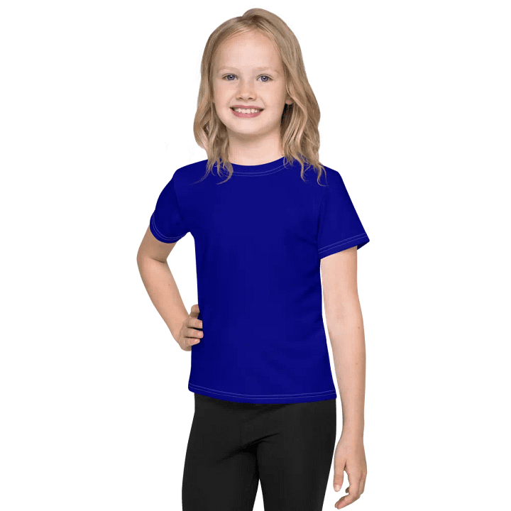 Kids Plain Color Navy Blue T-Shirt product image (1)