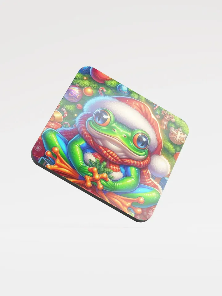 Cheerful Christmas Winter Frog Coaster product image (1)