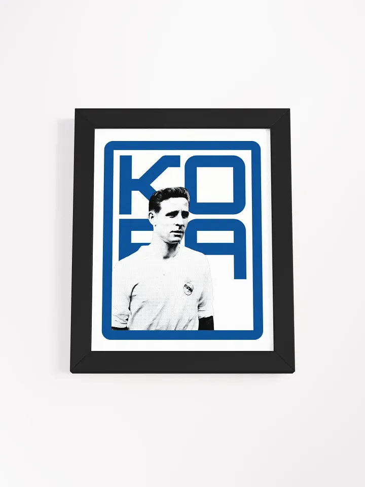 Raymond Kopa BW Real Madrid Name Art Framed Print product image (1)