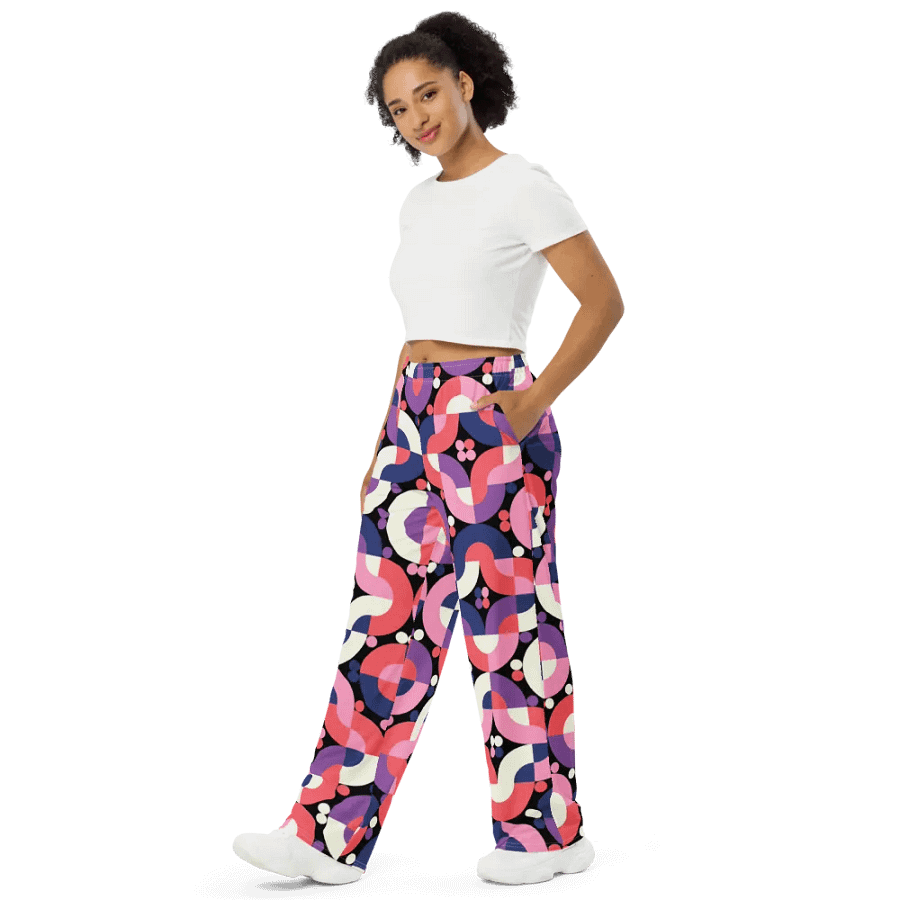BUIII Retro Harmony: Amethyst Dawn Wide-Leg Pants product image (4)