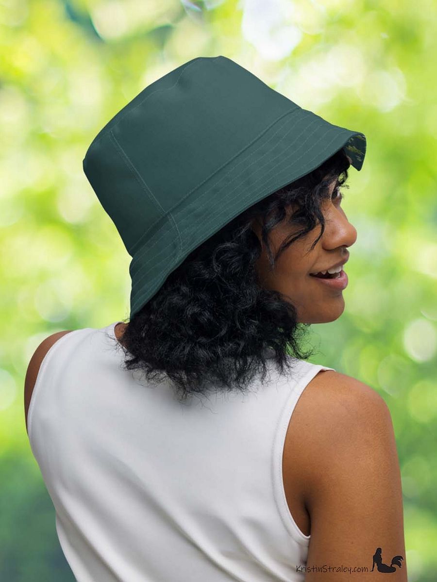 Hedgehogs Reversible Bucket Hat in Hedgehogs on Teal and Solid Teal product image (8)