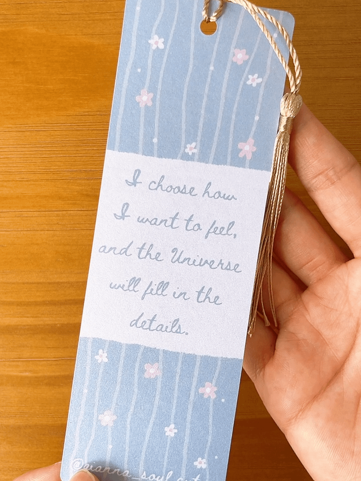 Let the universe fill in the details | Glitter Affirmation Bookmark product image (2)